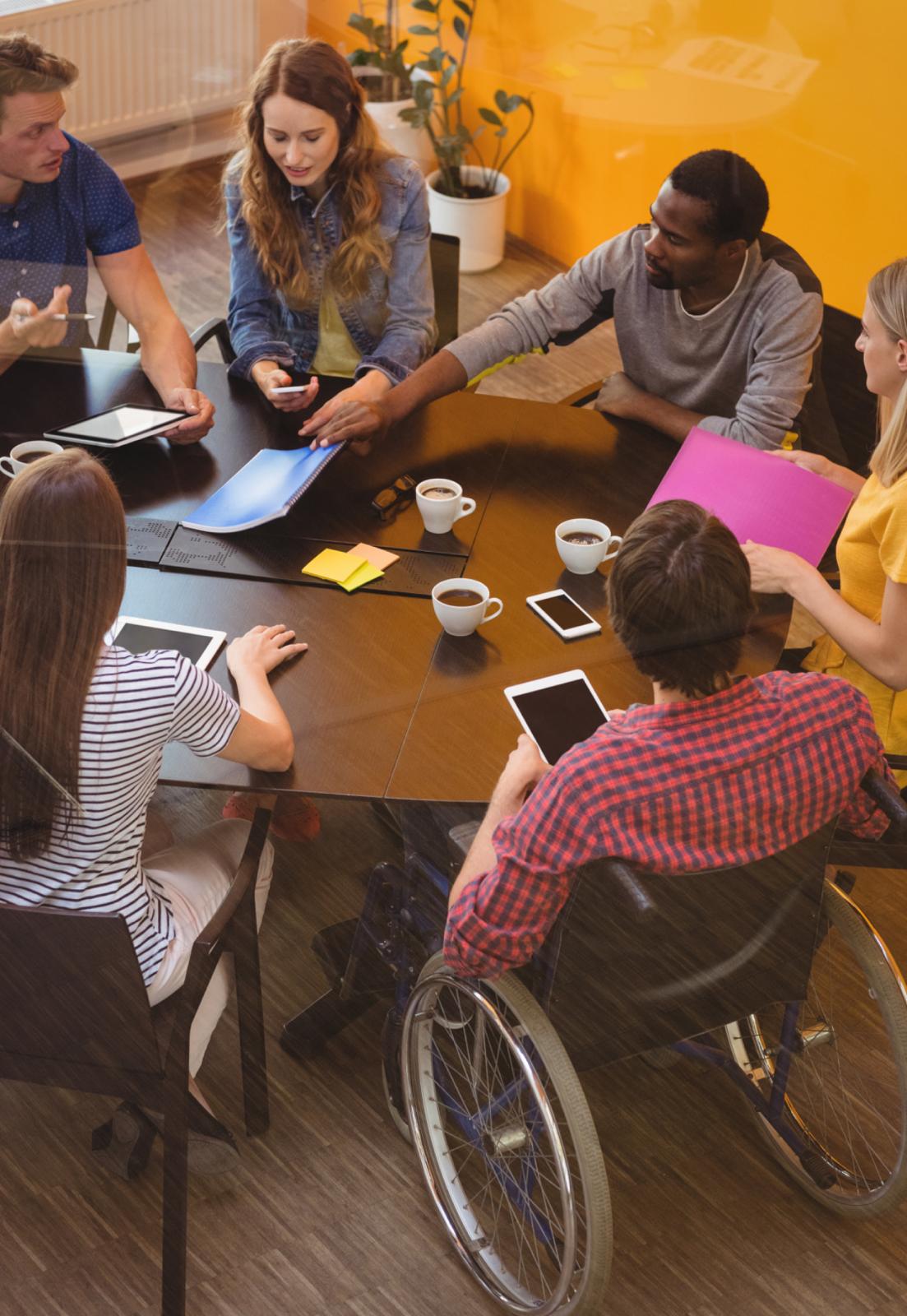 Professional social worker engaging with a family